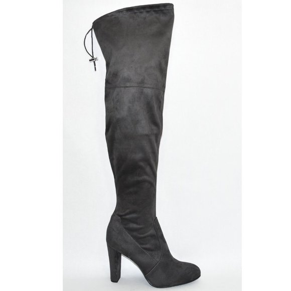 New! Sam Edelman 'Kent' Size 10 Over-the-Knee Dark Gray Suede Boots OTK T9 - Picture 1 of 6